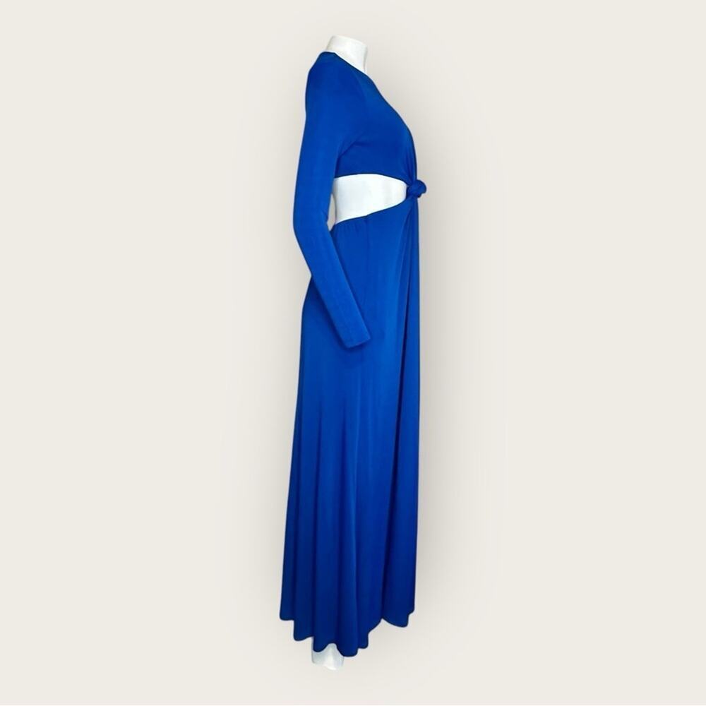 Farm Rio | Knotted Cut-Out Maxi Dress | Medium Blue | Medium - Picture 5 of 16